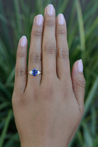 Vintage Ceylon Sapphire And Diamond Ring