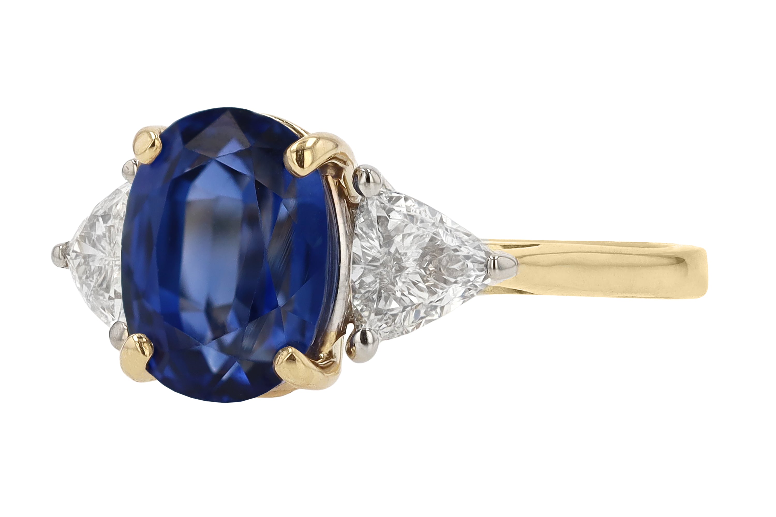 Vintage Ceylon Sapphire And Diamond Ring