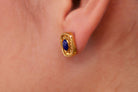 Lapis Lazuli and 22k Gold Stud Earrings