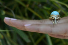 Vintage Retro Sleeping Beauty Turquoise Cocktail Ring