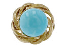 Vintage Retro Sleeping Beauty Turquoise Cocktail Ring