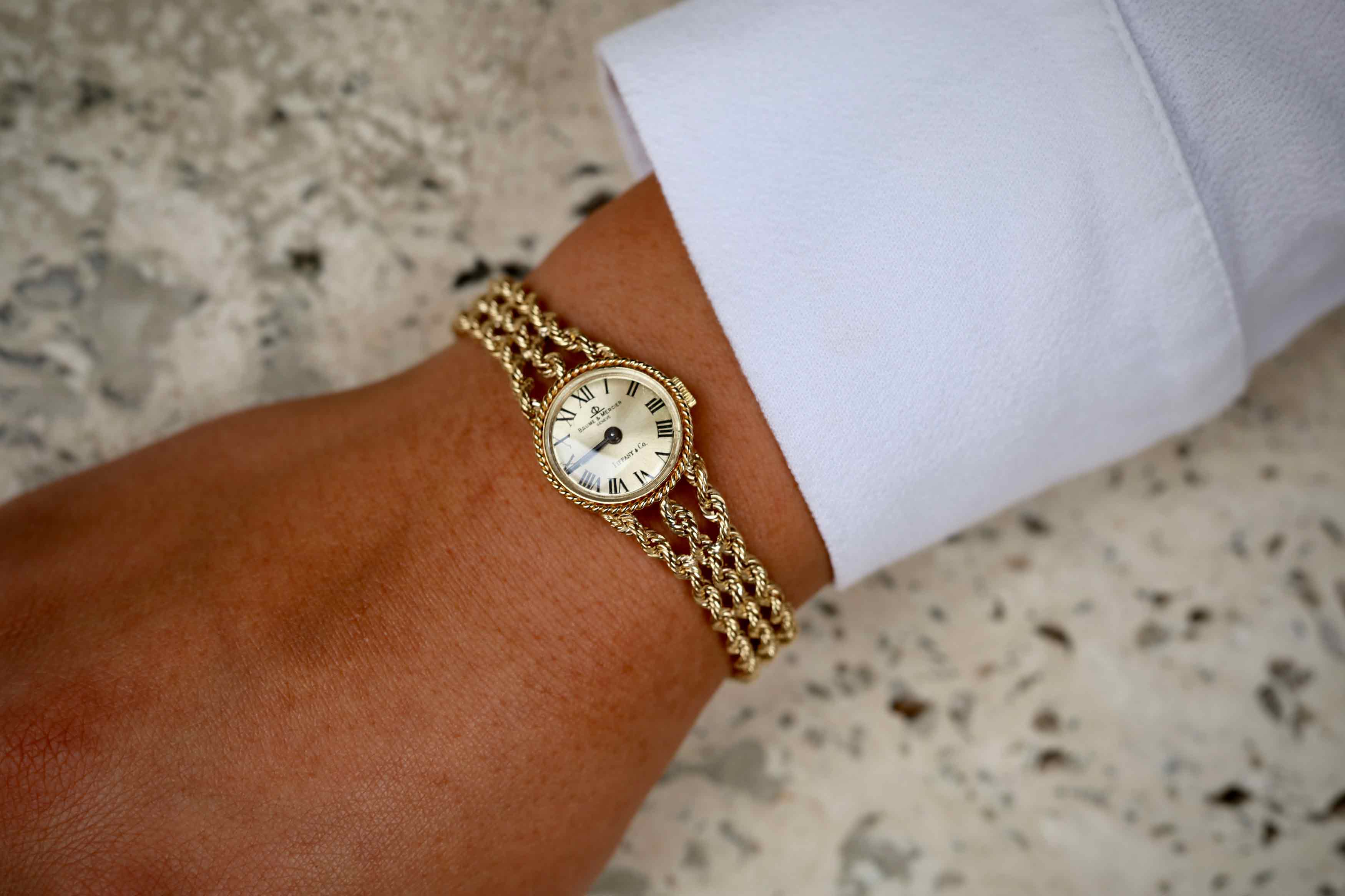 Vintage Tiffany & Co. 3 Strand Rope Cocktail Watch