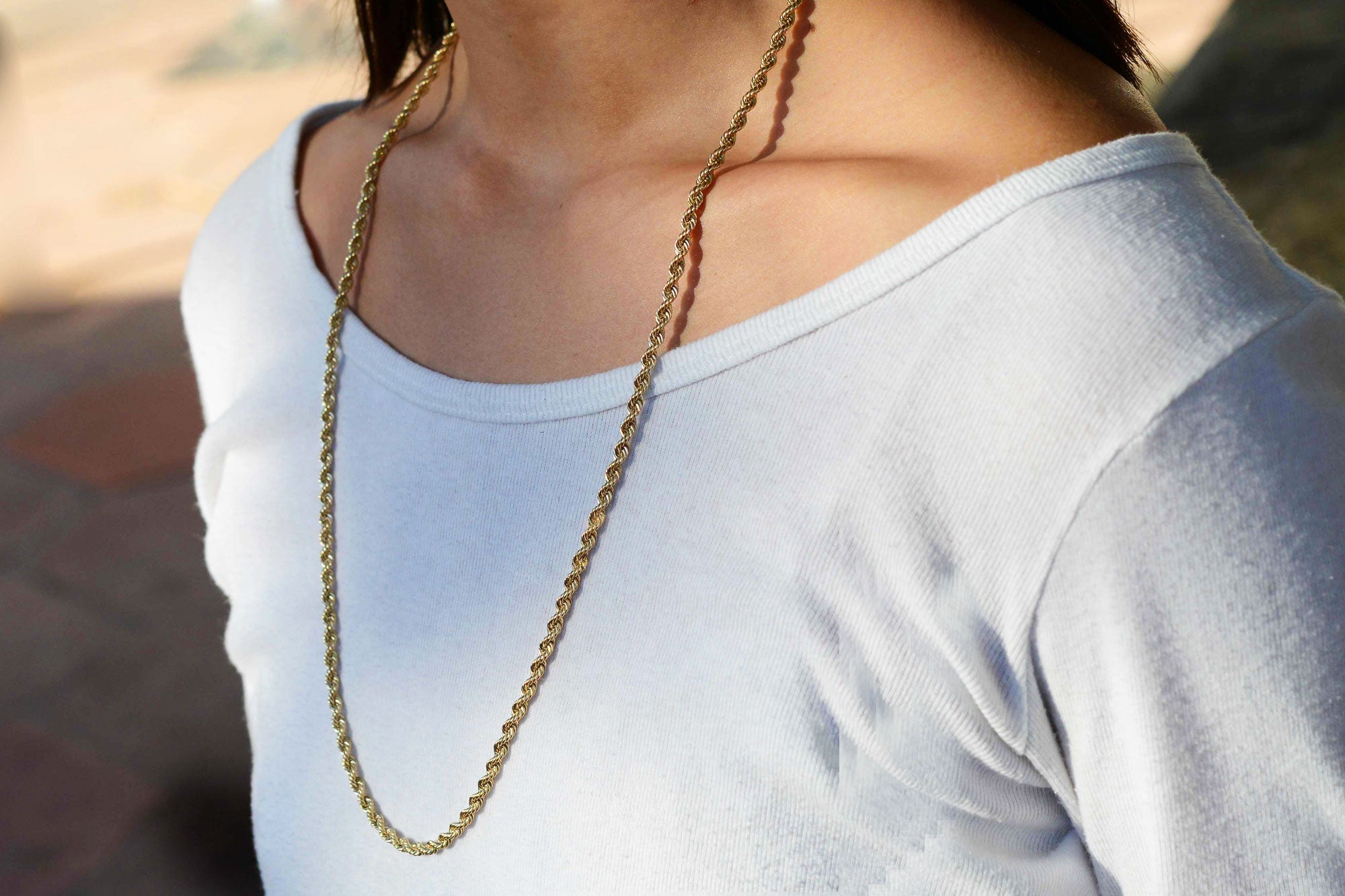 Vintage Tiffany & Co. Long Gold French Rope Chain