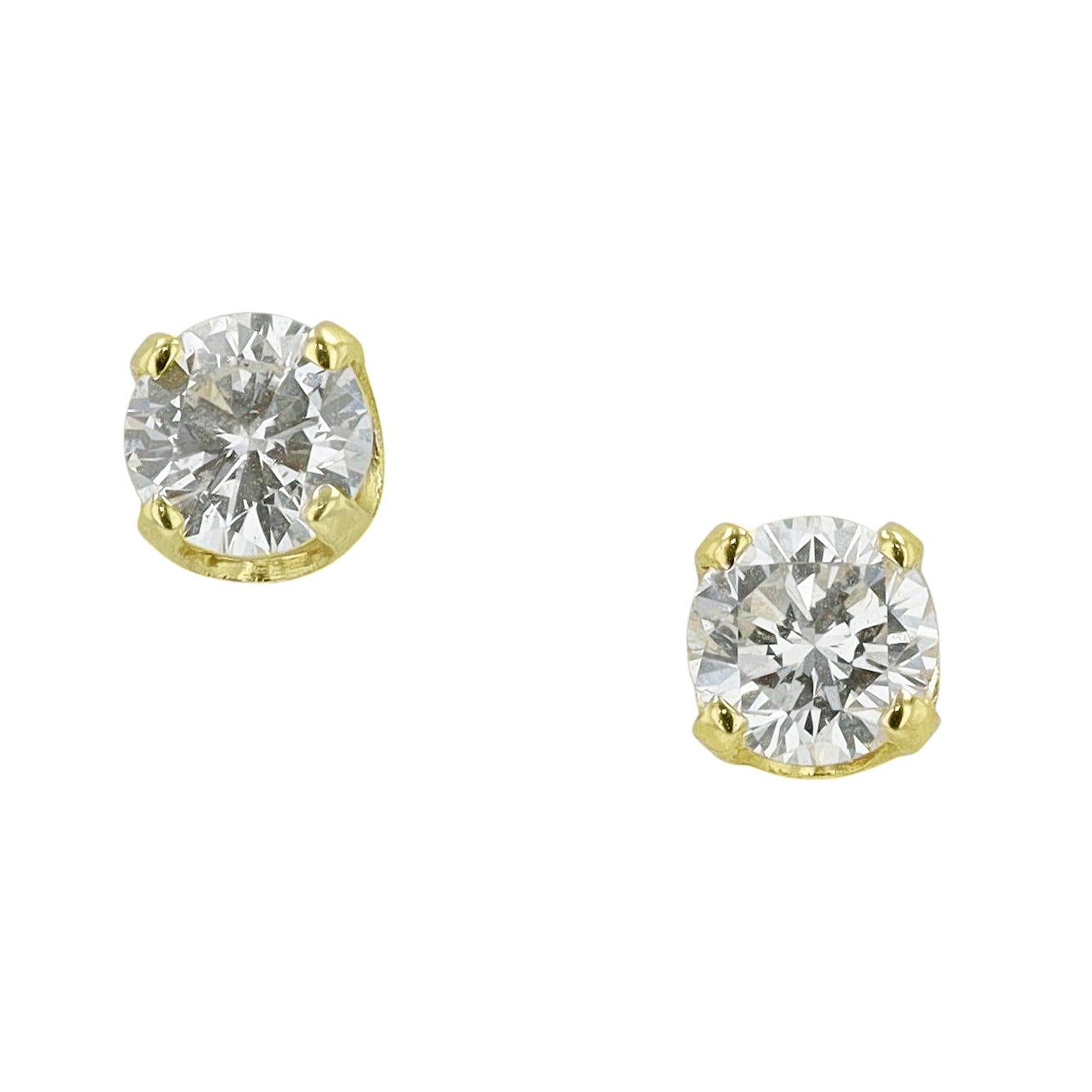 Vintage 1 Carat Diamond Studs