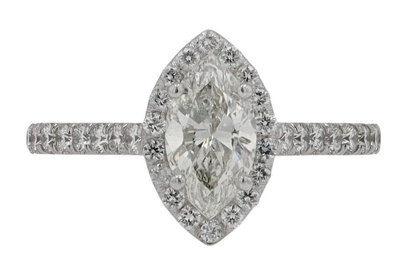 White Gold Marquise Diamond Engagement Ring
