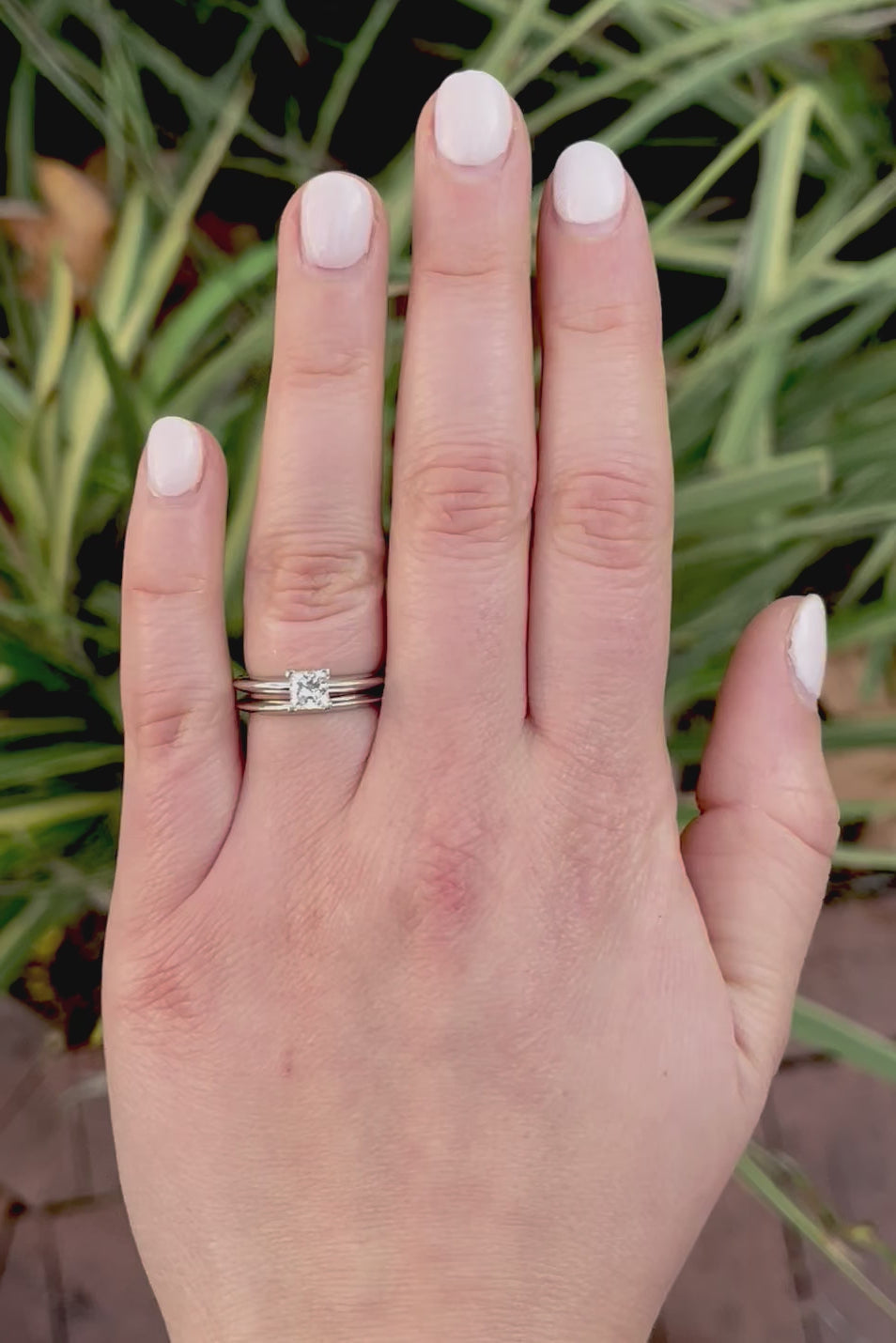 Tiffany & Co. Princess Cut Diamond Engagement Ring & Wedding Band