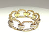 A woven gold, square link 8 inch long Buccellati designer bracelet.