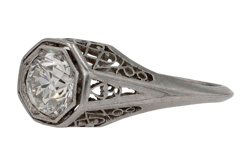Art Deco 1 Carat Diamond Engagement Ring
