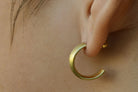 Designer 18k Yellow Gold Diamond Wide Hoop Earrings