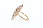 Elongated Edwardian Filigree Diamond Navette Ring