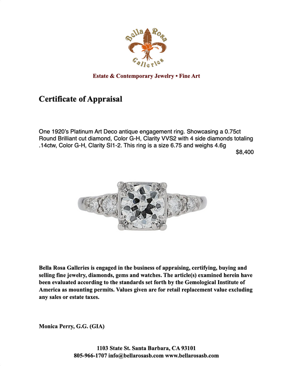 0.75 Diamond Ring Appraisal
