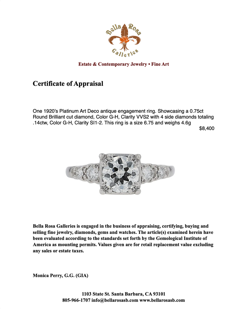0.75 Diamond Ring Appraisal