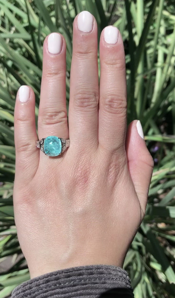 Certified Tourmaline Engagement Ring