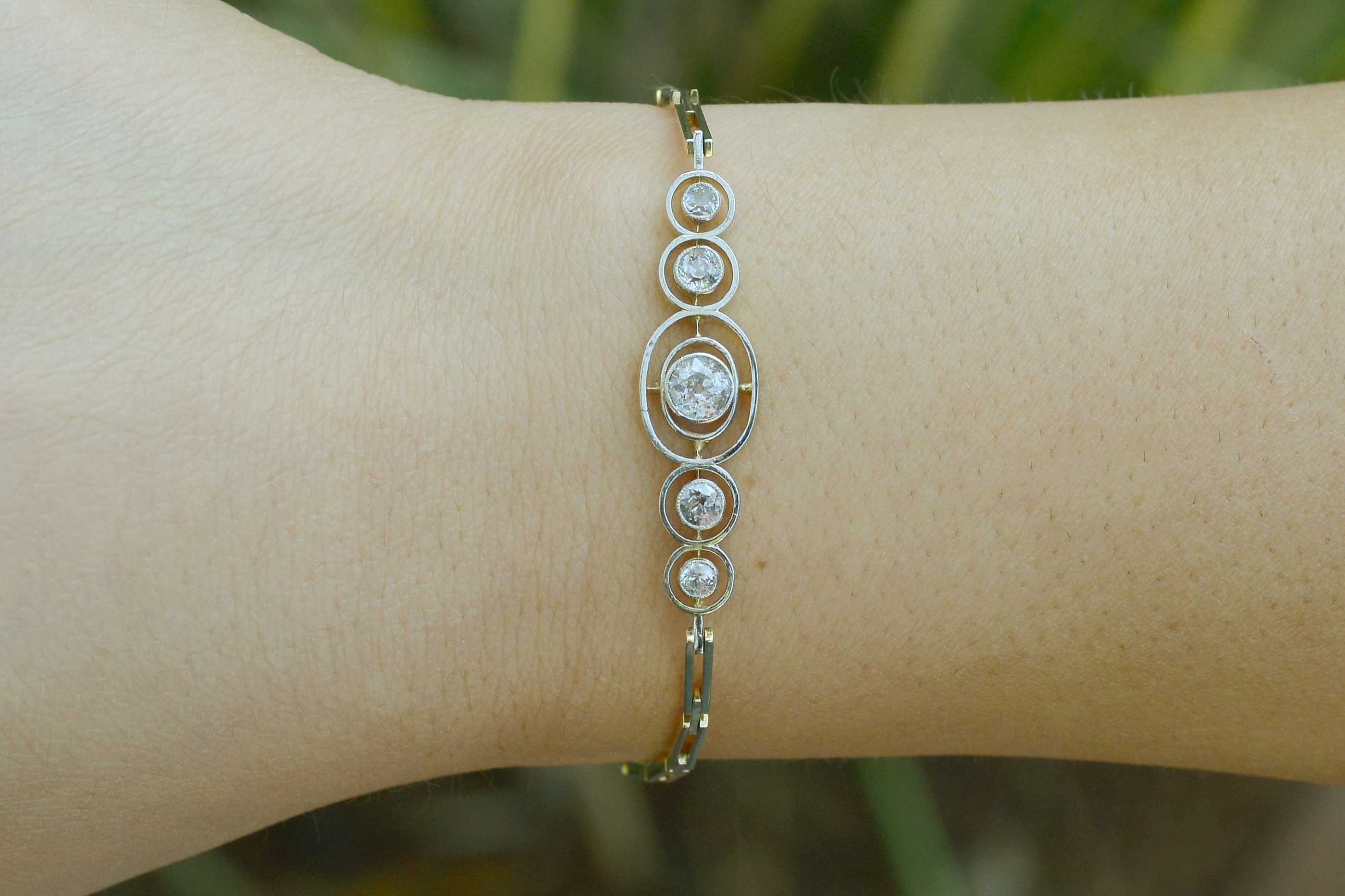 The Tidwell Art Deco diamond link bracelet is a work of enchantment.