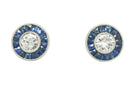 Sapphire and Diamond stud Earrings