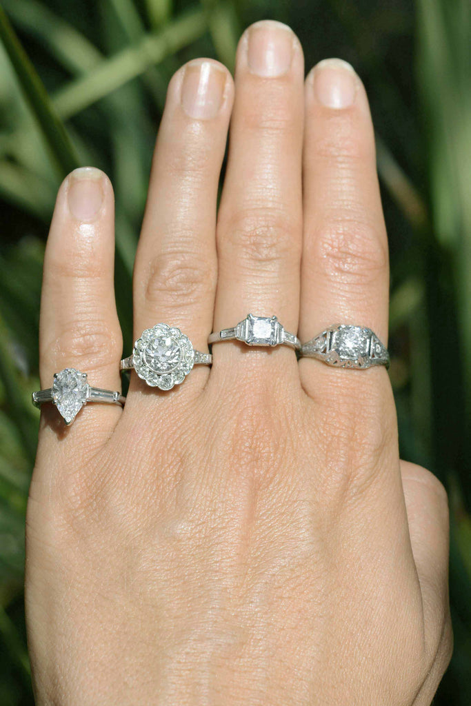 Unique diamond solitaire engagement rings.