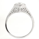 Hexagon Fancy Filigree Diamond Ring Metal Options