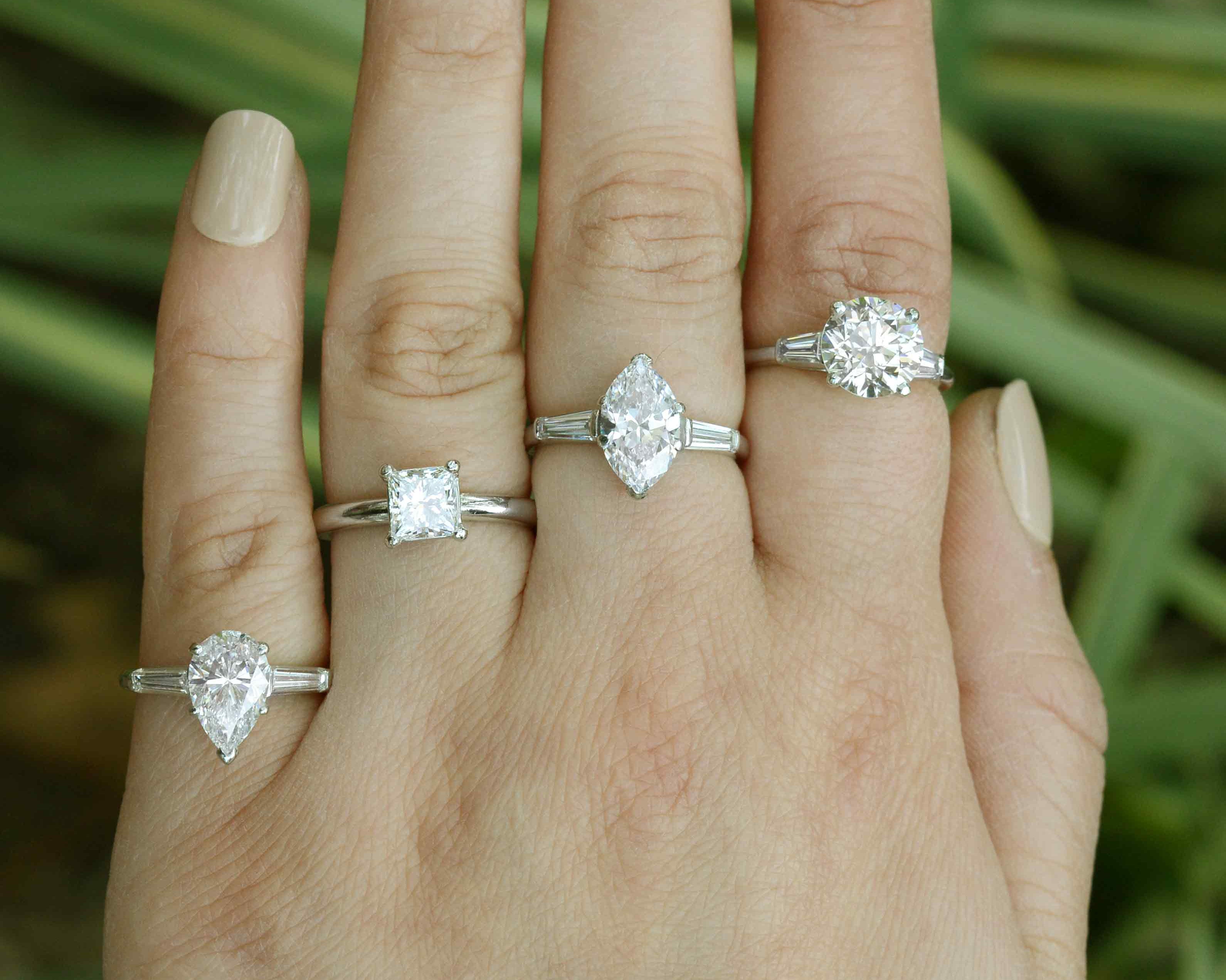 Some of our contemporary estate diamond engagement rings.