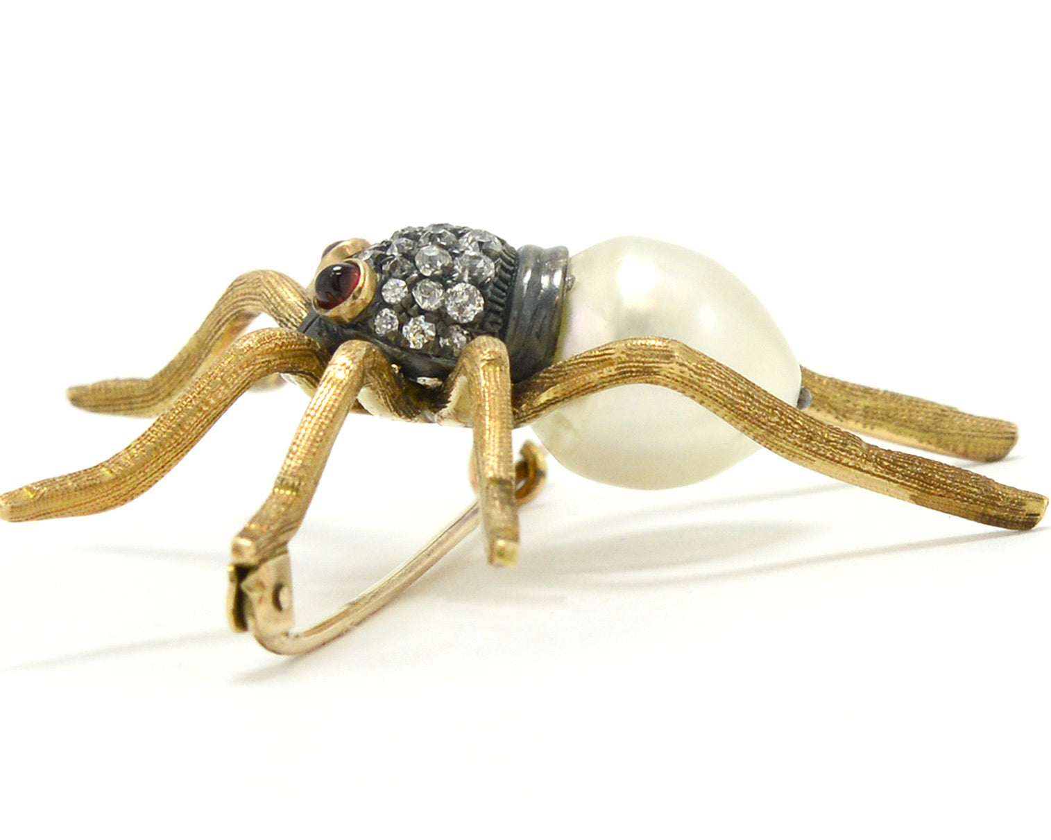 A late 1800s Victorian pearl diamond spider.