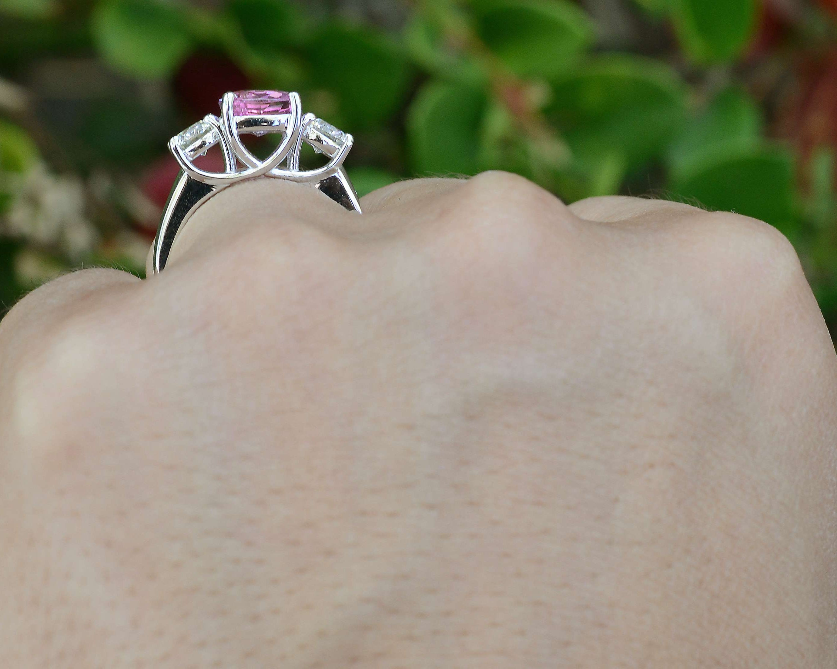 This setting is styled after the Tiffany Lucida ring, with an interesting twist.