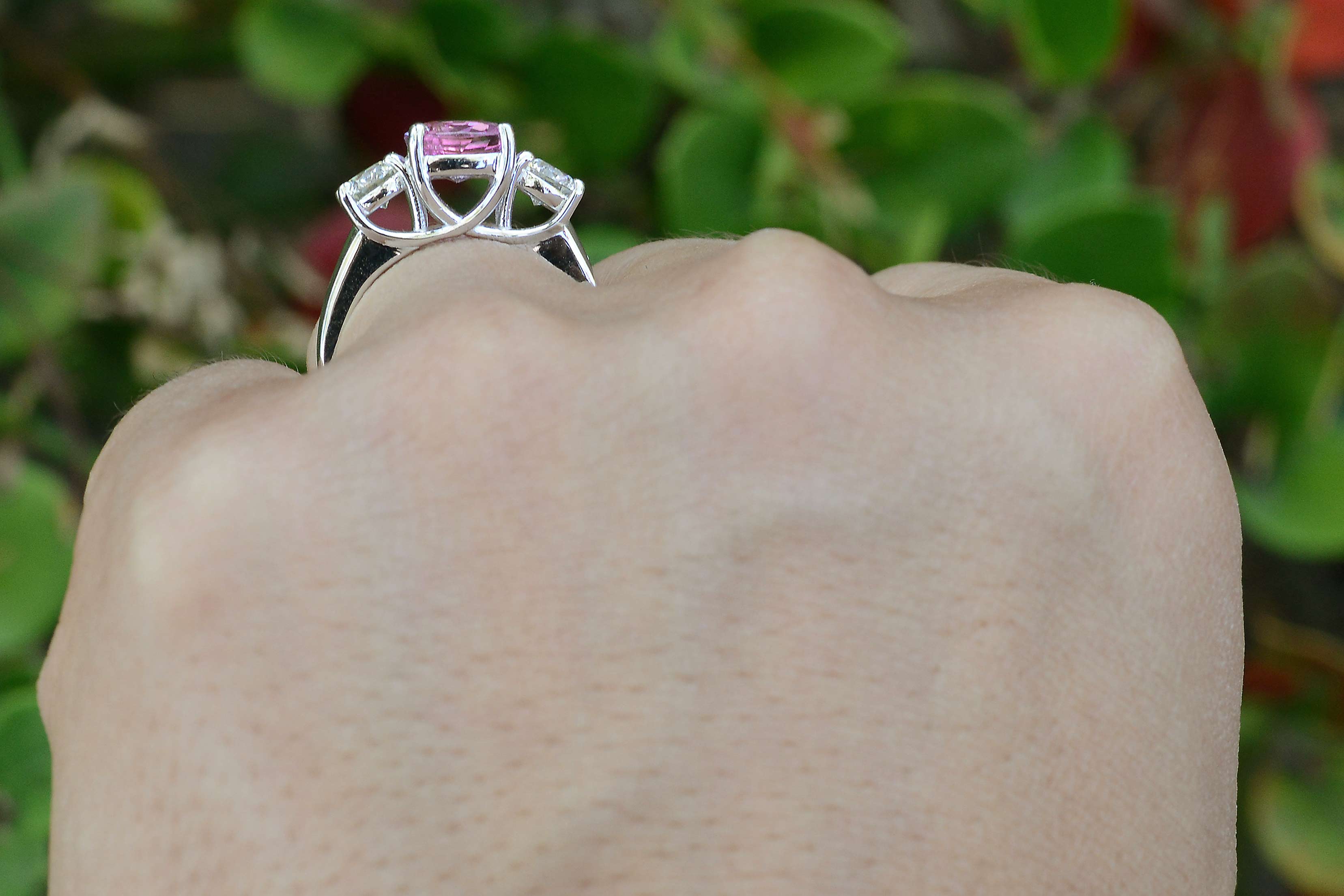 This setting is styled after the Tiffany Lucida ring, with an interesting twist.
