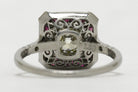 1.00 carat natural diamond set in a platinum Art Deco ring setting.