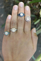Large diamond solitaire engagement rings.