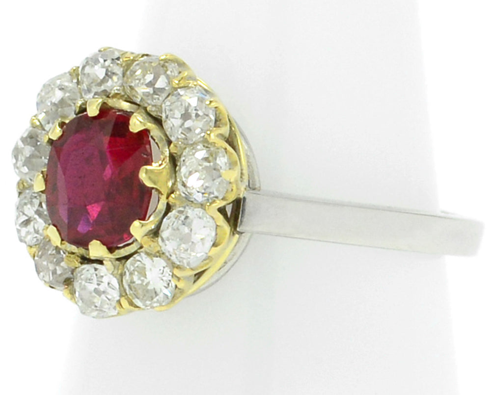 This stunning 1.10 carat ruby displays pigeon blood red color.