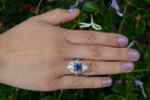 Antique Belle Epoque Filigree Sapphire Ring