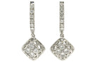 At over 1 carat, these diamond shaped dangle earrings are unique.