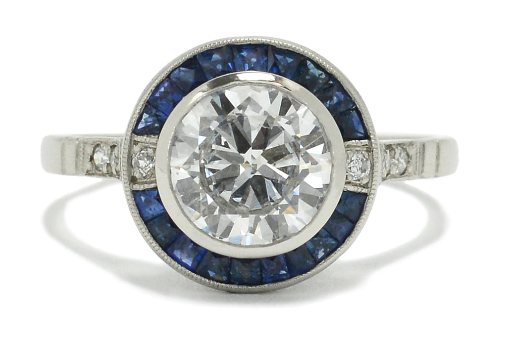 The Jennifer Art Deco inspired diamond engagement ring is a fulfilling treasure.