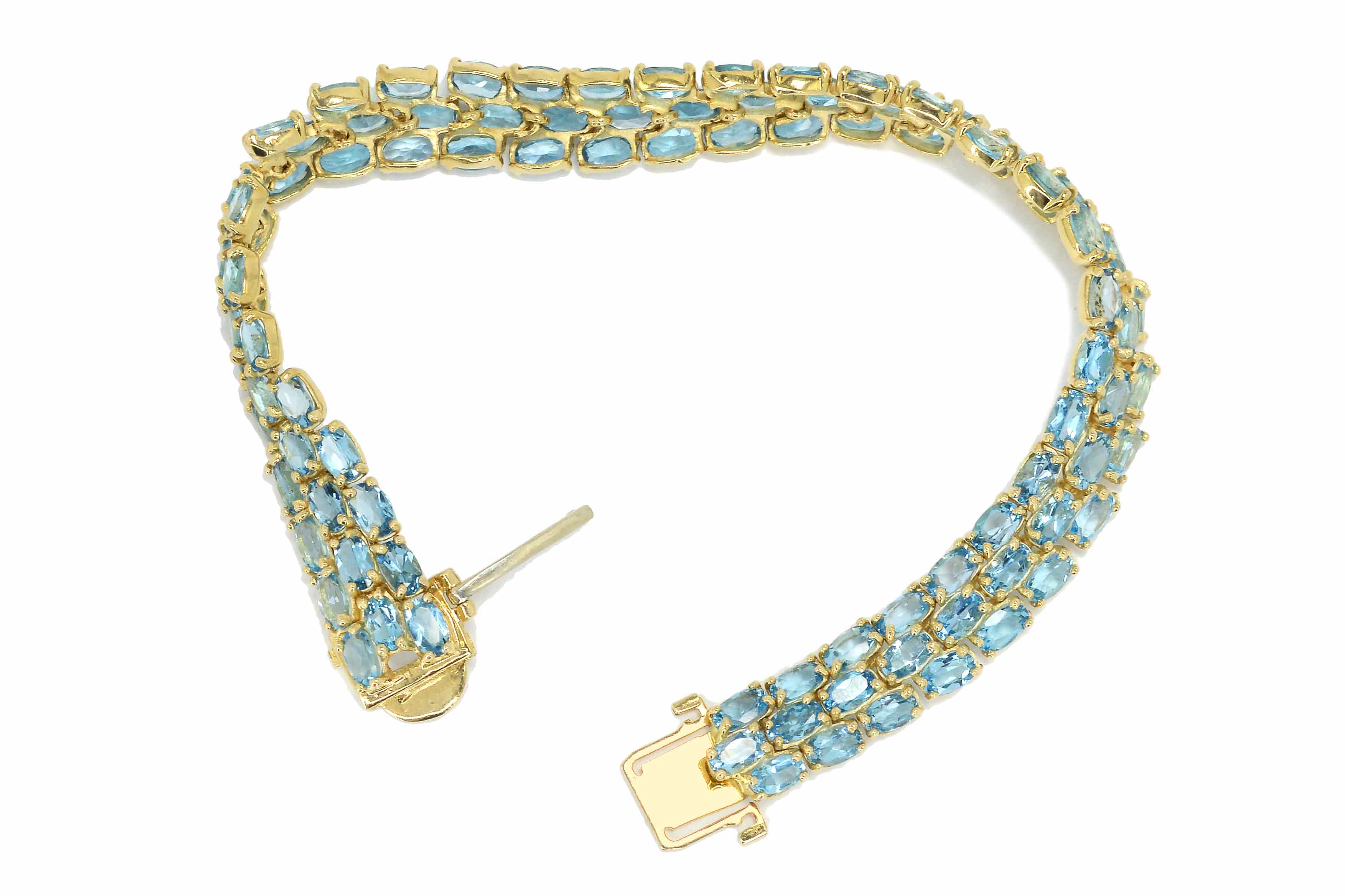 Gold Topaz Tennis Bracelet